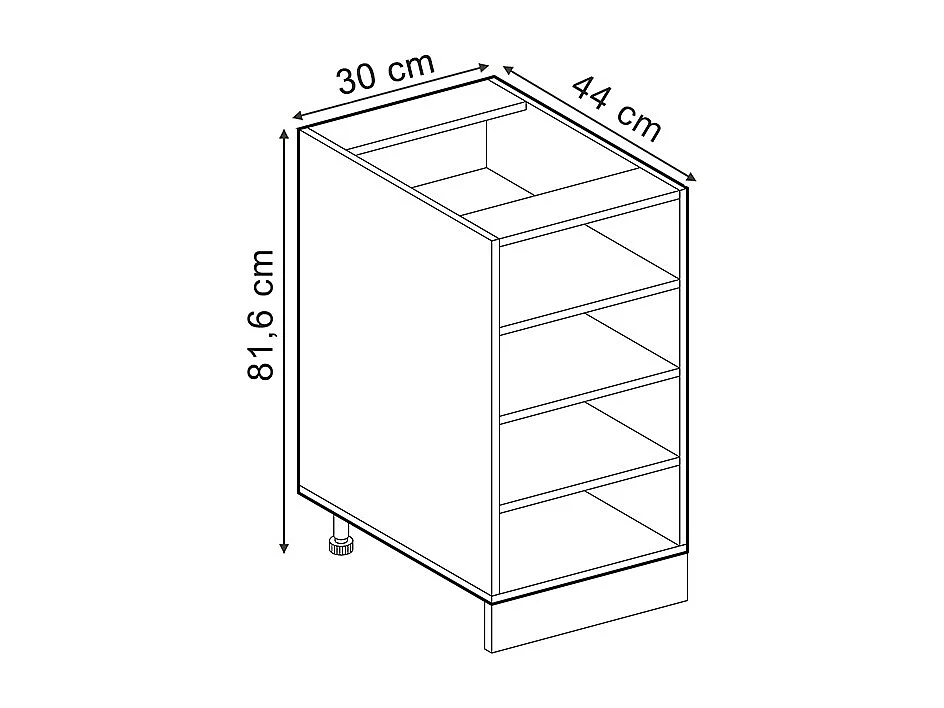Estante de cocina antracita 30x60x81.6 r-line