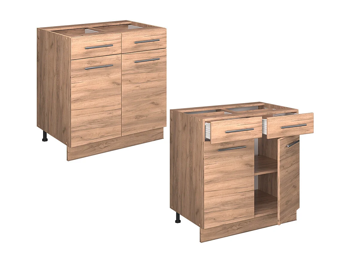 Küchenunterschrank goldkraft eiche 80x60x82 fame-line