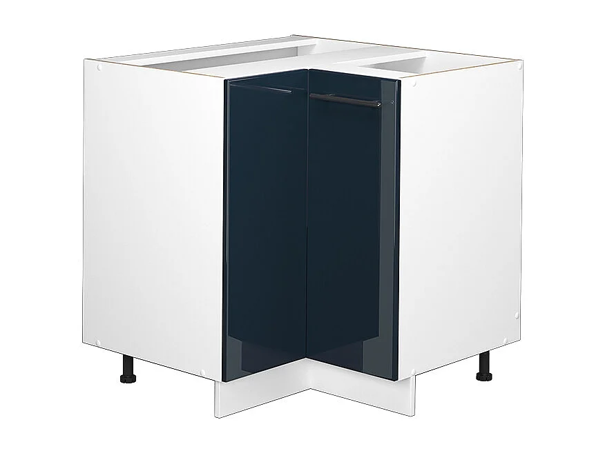 Armario de esquina azul oscuro alto brillo 80.5x51.6x82 fame-line