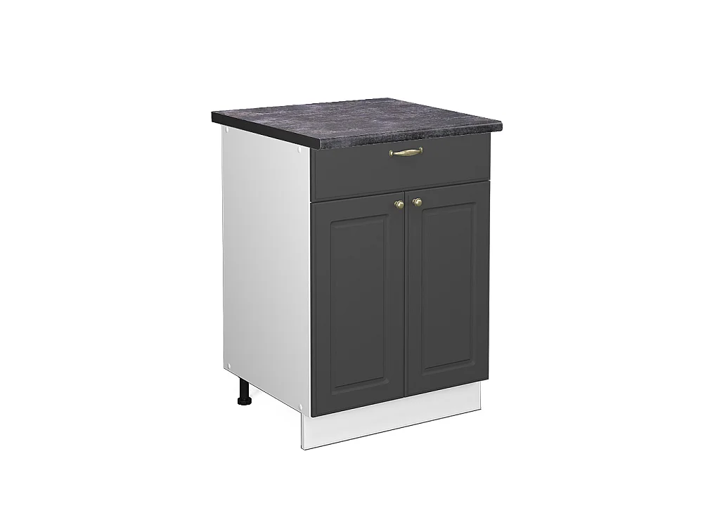 Meuble cuisine anthracite-or 60x60x82 fame-line