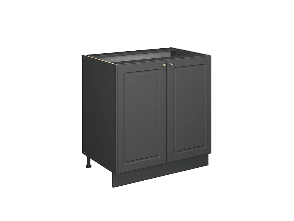 Sink base cabinet anthrazit-gold landhaus 80x60x82 fame-line
