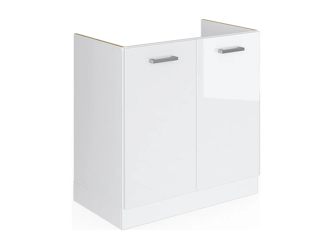 Meuble bas sous-évier blanc haute brillance 80x46x81.6 r-line