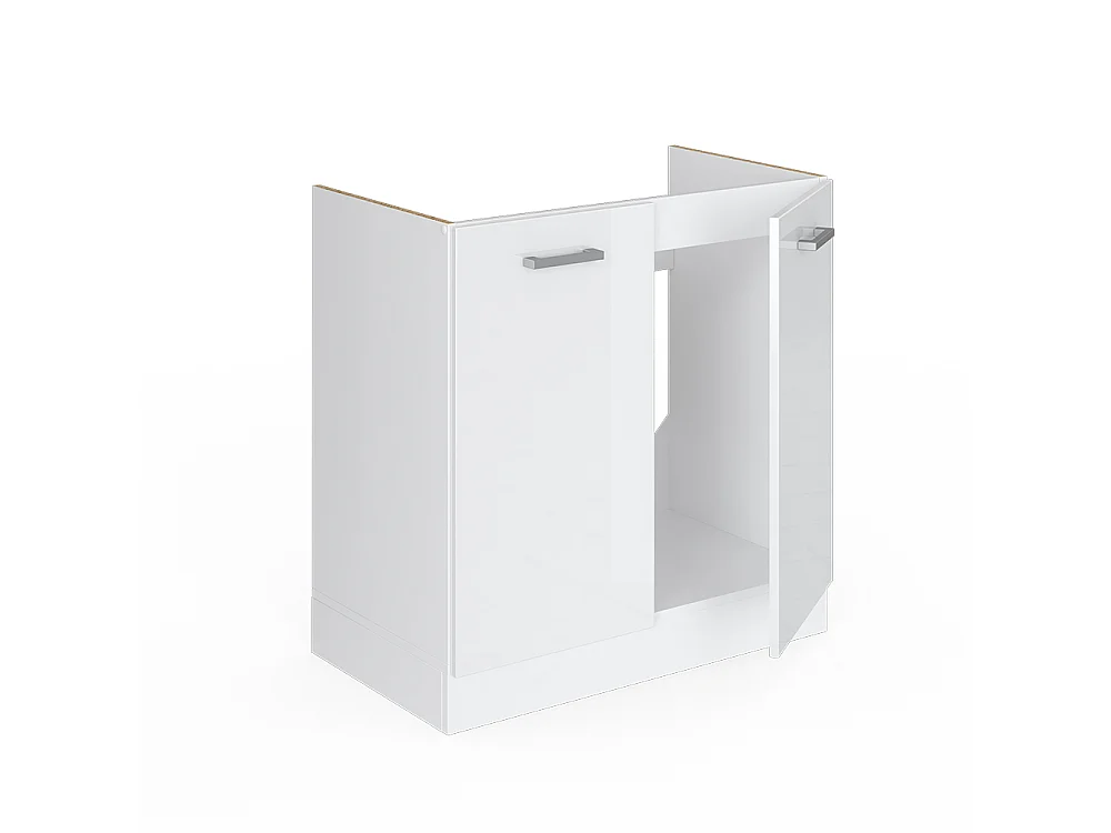 Meuble bas sous-évier blanc haute brillance 80x46x81.6 r-line