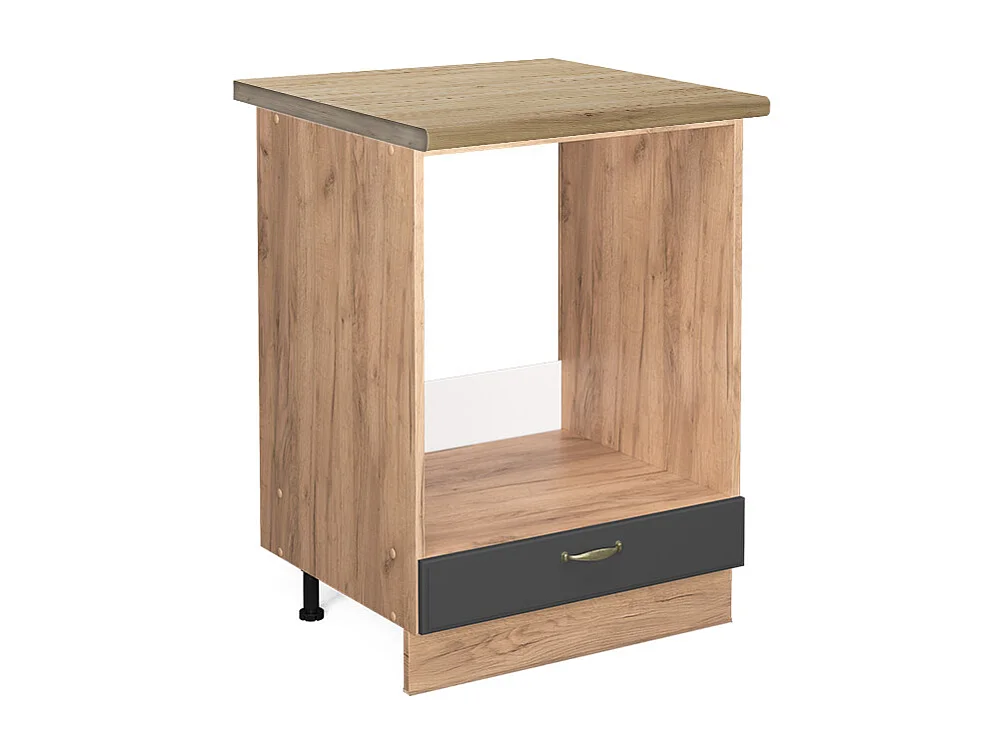 Mobile per forno da incasso antracite-oro 60x60x82 fame-line