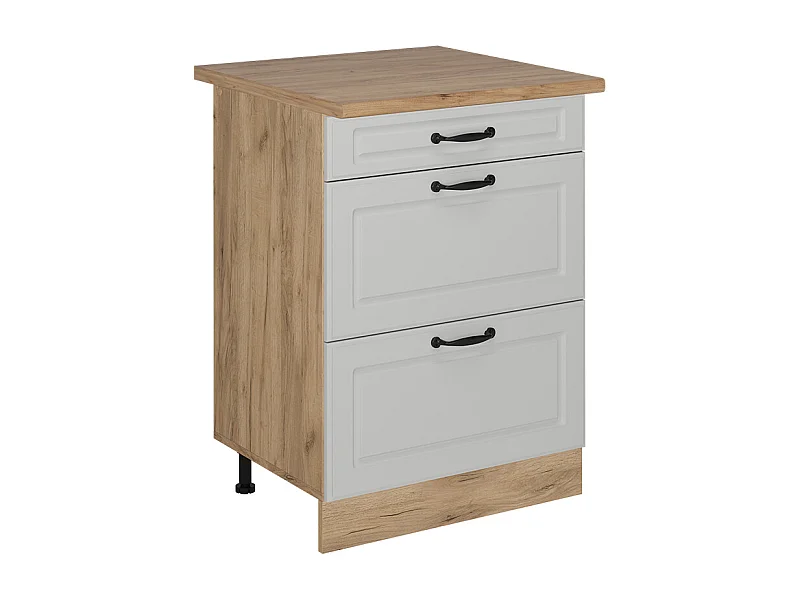 Armário baixo de cozinha casa de campo branca 60x60x81.6 r-line