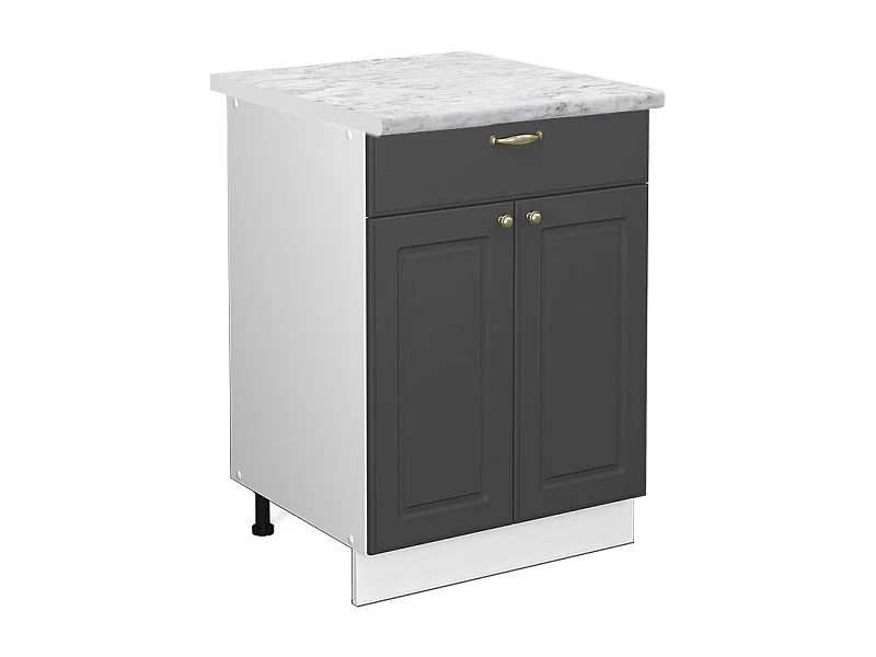 Mueble bajo de cocina antracita-oro 60x60x82 fame-line