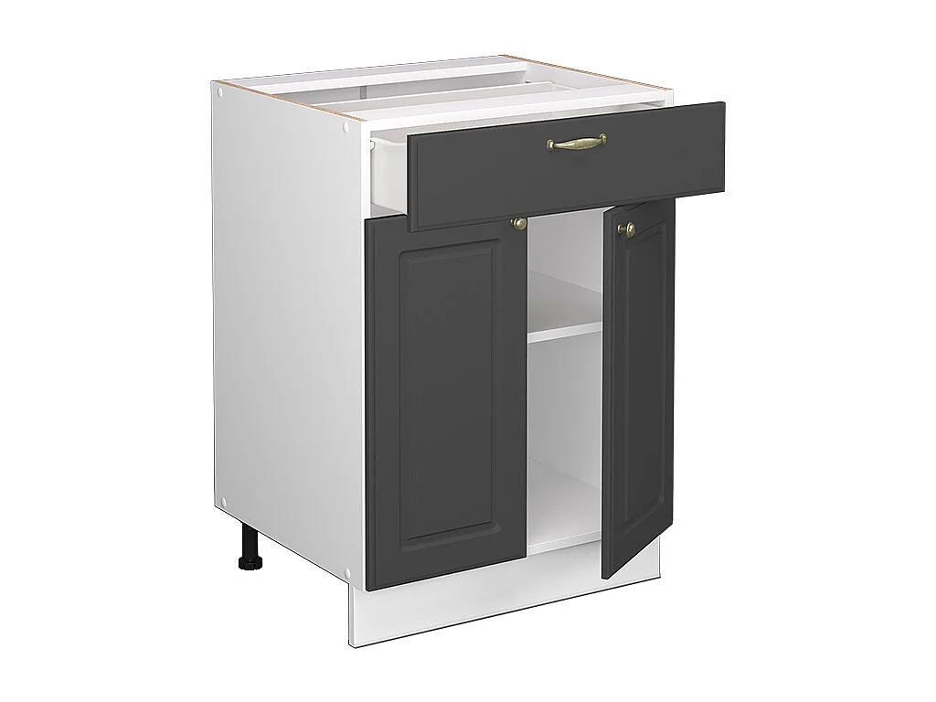 Mobiletto base per cucina antracite-oro 60x60x82 fame-line