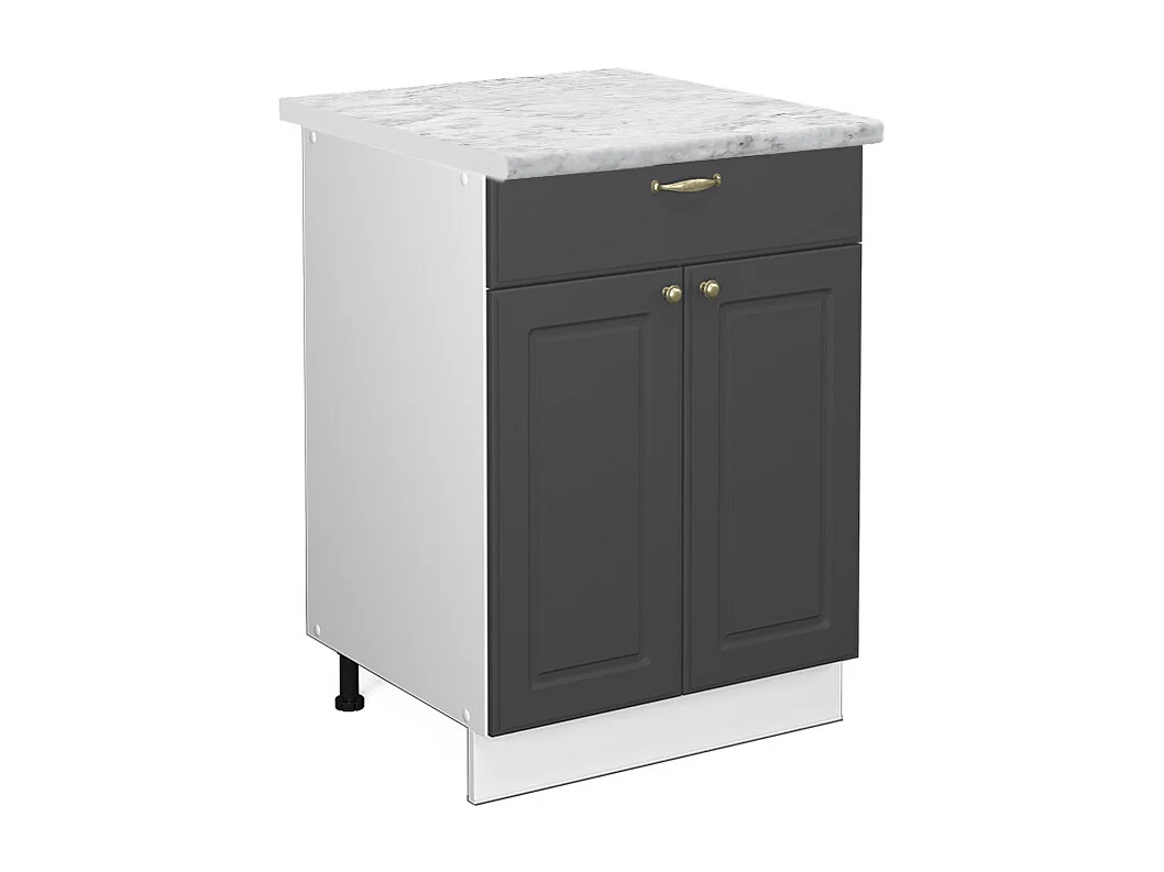 Meuble cuisine anthracite-or 60x60x82 fame-line