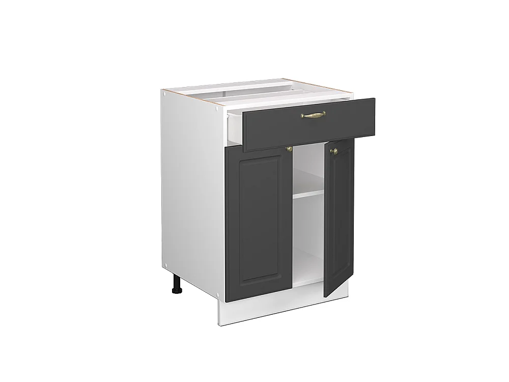 Mobiletto base per cucina antracite-oro 60x60x82 fame-line