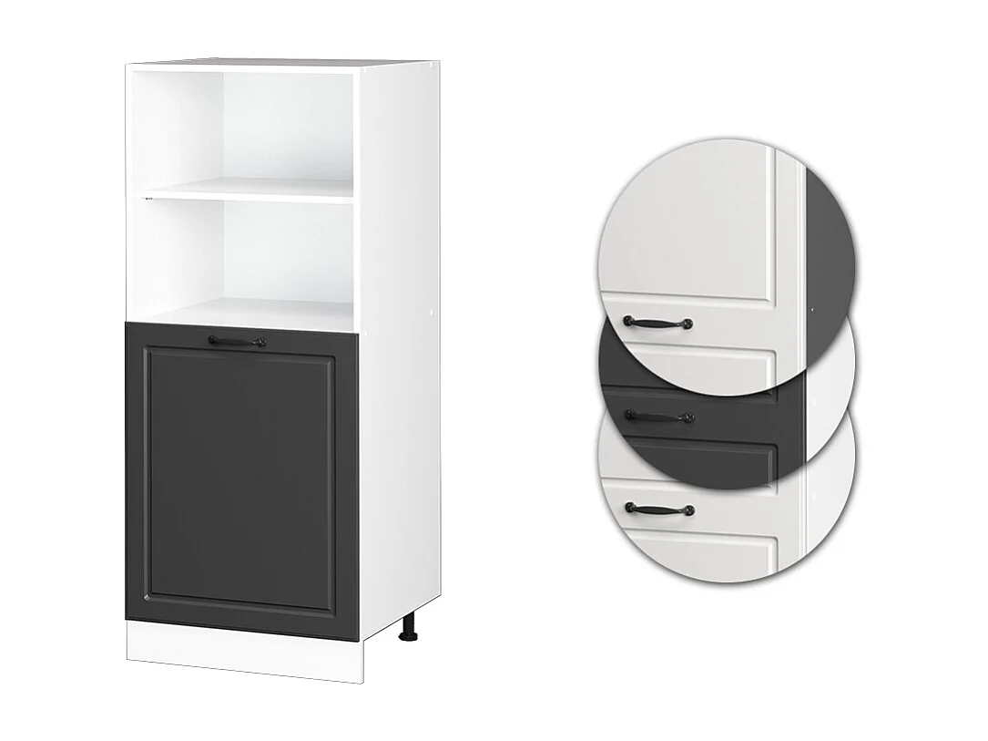 Meuble pour four anthracite campagne 60x57x143 r-line