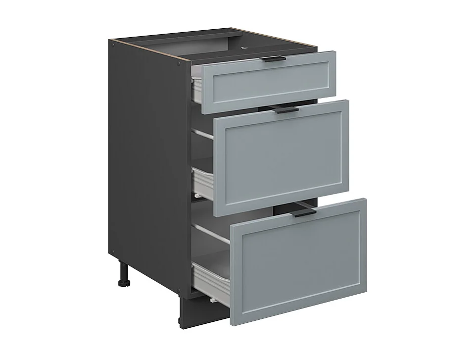 Meuble cuisine bleu clair-gris 50x60x82 fame-line