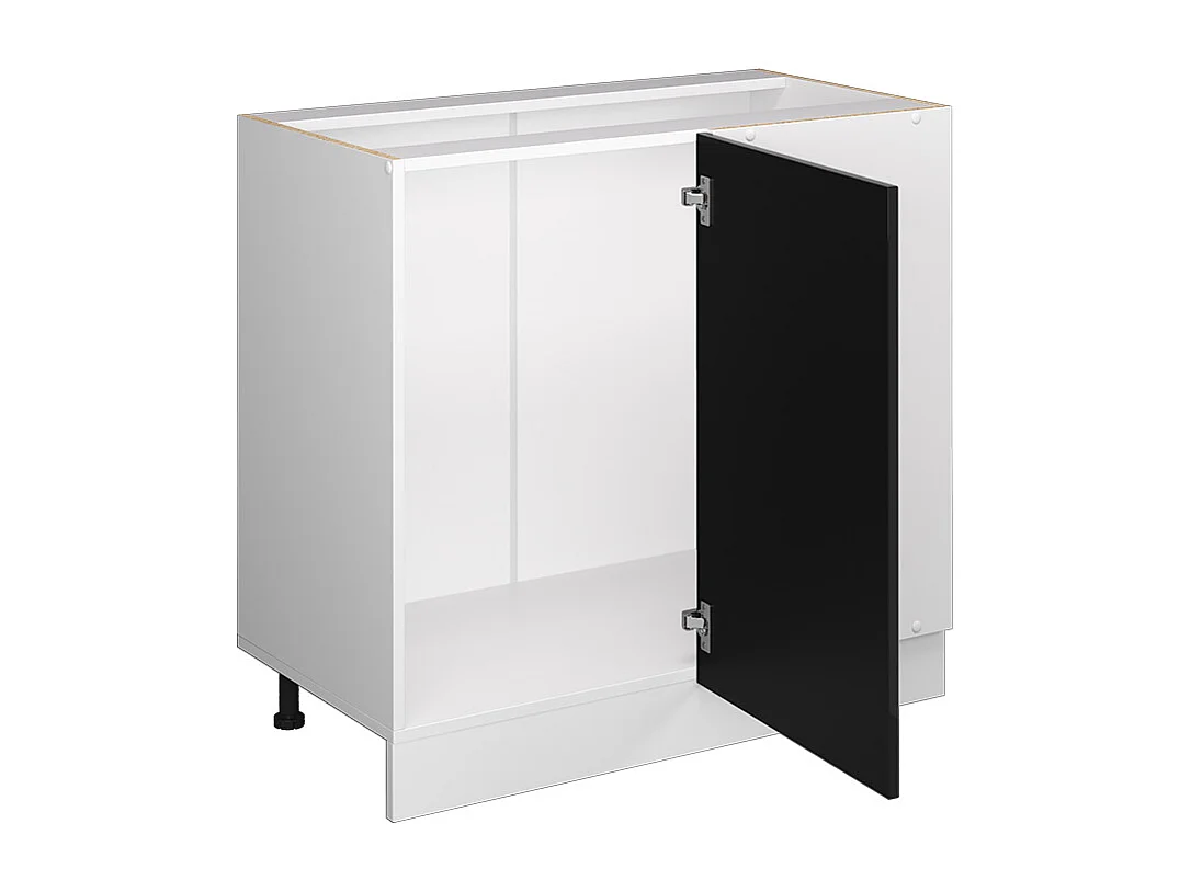 Armario de esquina negro brillo intenso 86x60x81.6 r-line