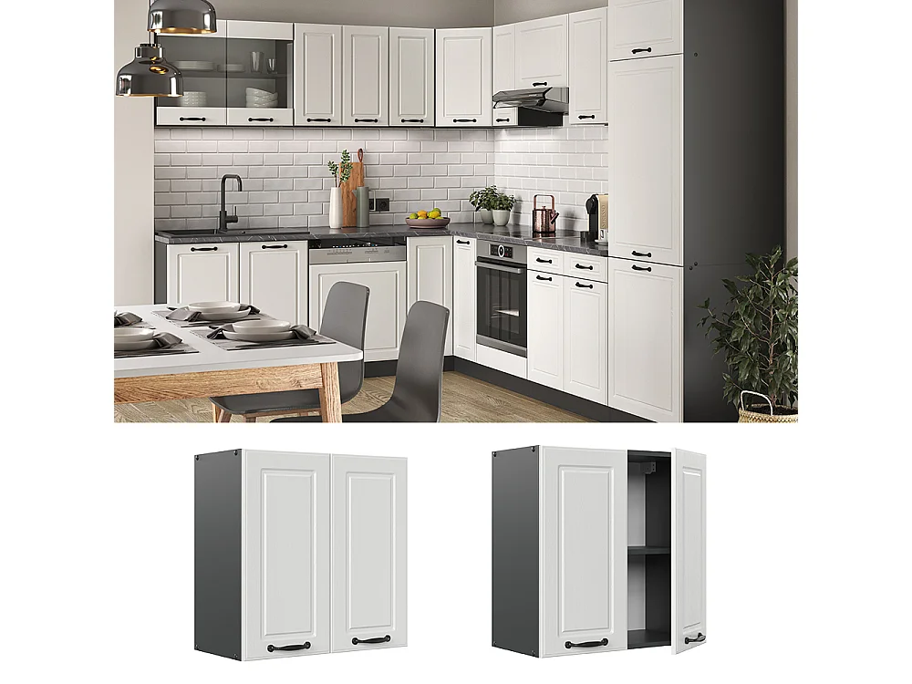 Wall cabinet white shaker style60x31x60 r-line