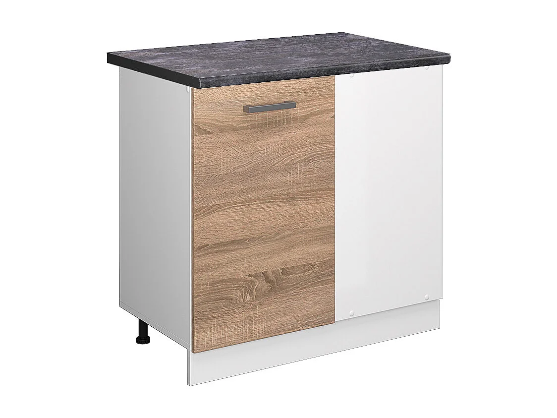 Armario de esquina sonoma 86x60x81.6 r-line