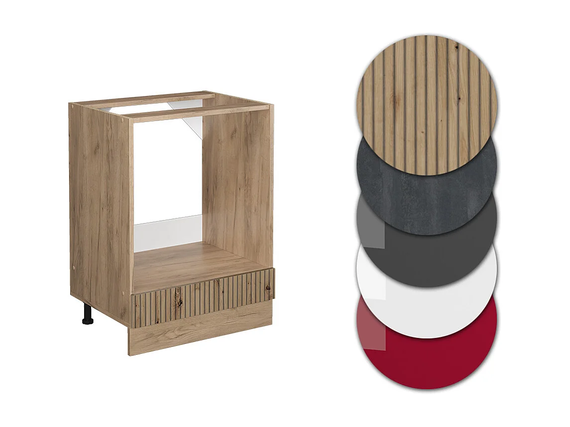 Meuble pour four chêne artisan 60x60x81.6 r-line