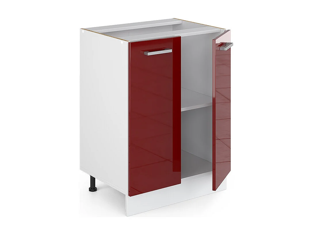Küchenunterschrank rot hochglanz 60x60x81.6 r-line