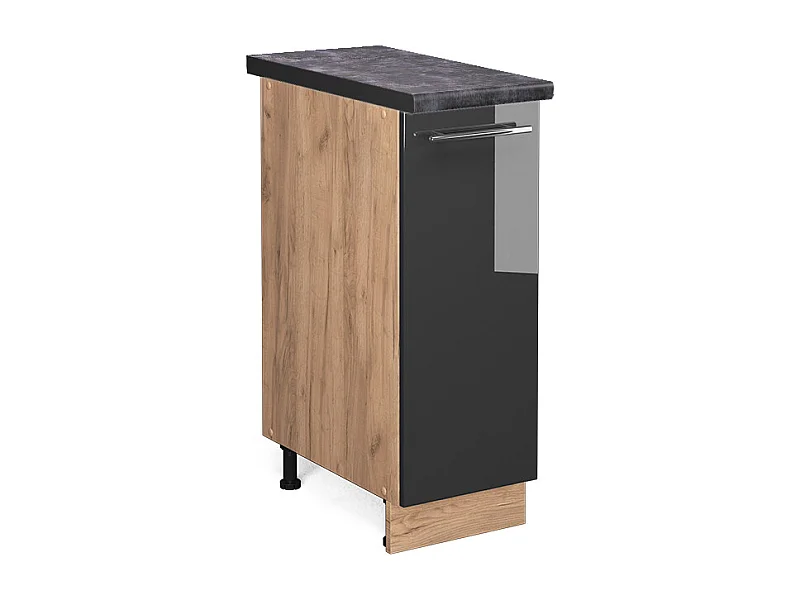 Armario de farmacia antracita alto brillo 30x60x82 fame-line