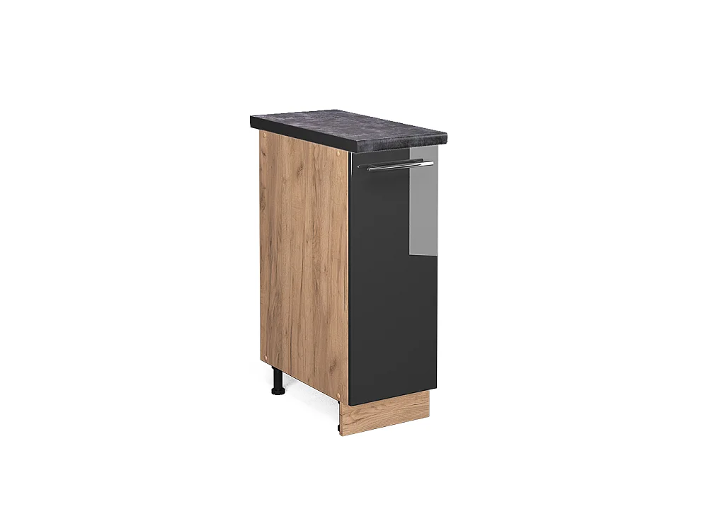 Apotheekkast antraciet hoogglans 30x60x82 fame-line