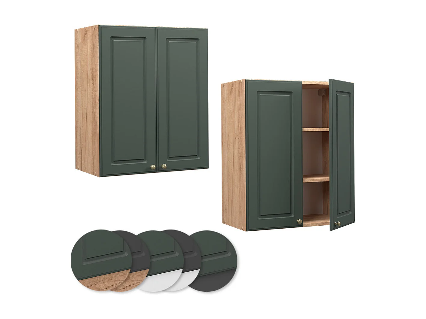 Pensile da cucina verde-oro country house 60x34.1x72 fame-line