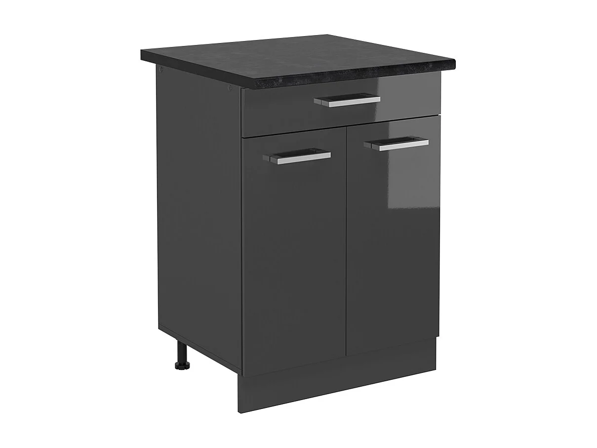 Keukenonderkast antraciet hoogglans 60x60x81.6 r-line