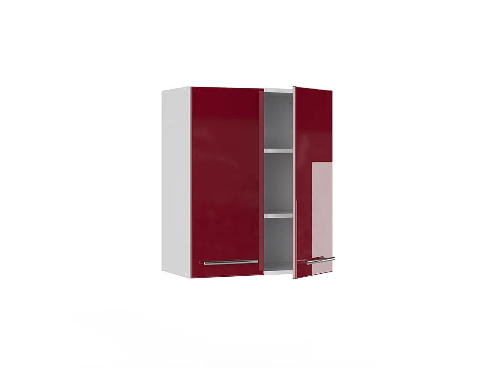 Elément haut de cuisine rouge bordeaux haute brillance 60x34.1x72 fame-line