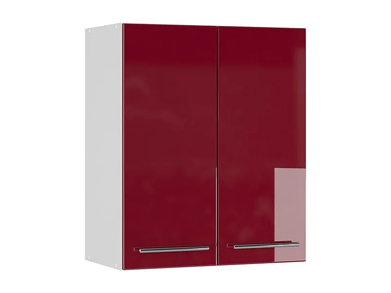 Elément haut de cuisine rouge bordeaux haute brillance 60x34.1x72 fame-line