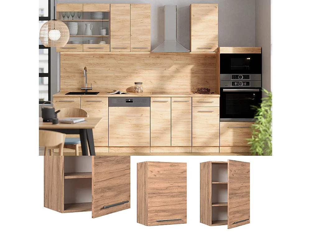 Wall cabinet gold power oak 50x34.1x72 fame-line