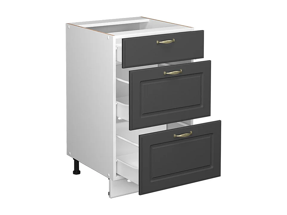 Meuble cuisine anthracite-or 50x51.6x82 fame-line