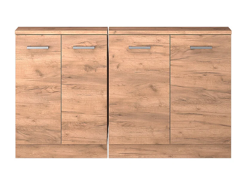 Meuble sous pente chêne de force doré 140x46x81.6 r-line
