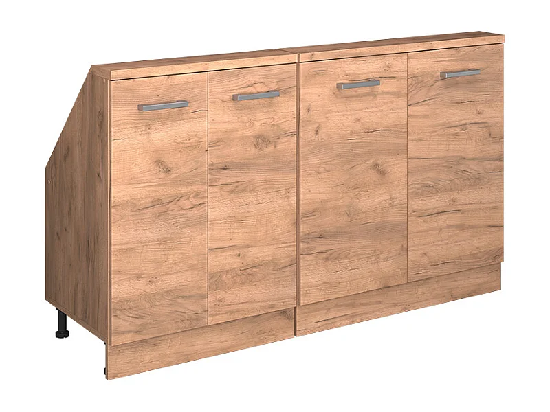 Meuble sous pente chêne de force doré 140x46x81.6 r-line