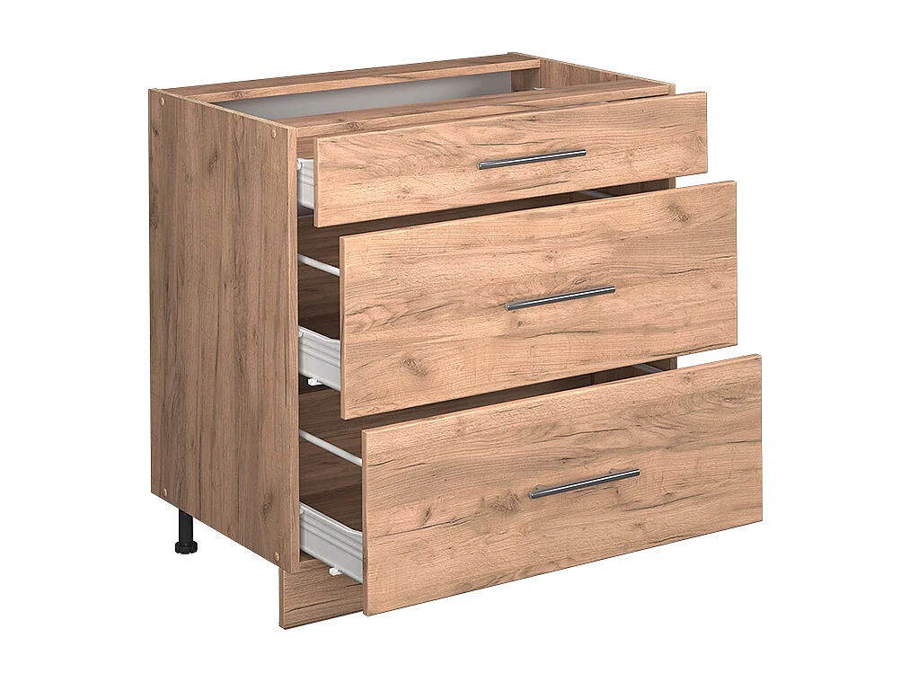 Mueble bajo de cocina roble dorado 80x51.6x82 fame-line