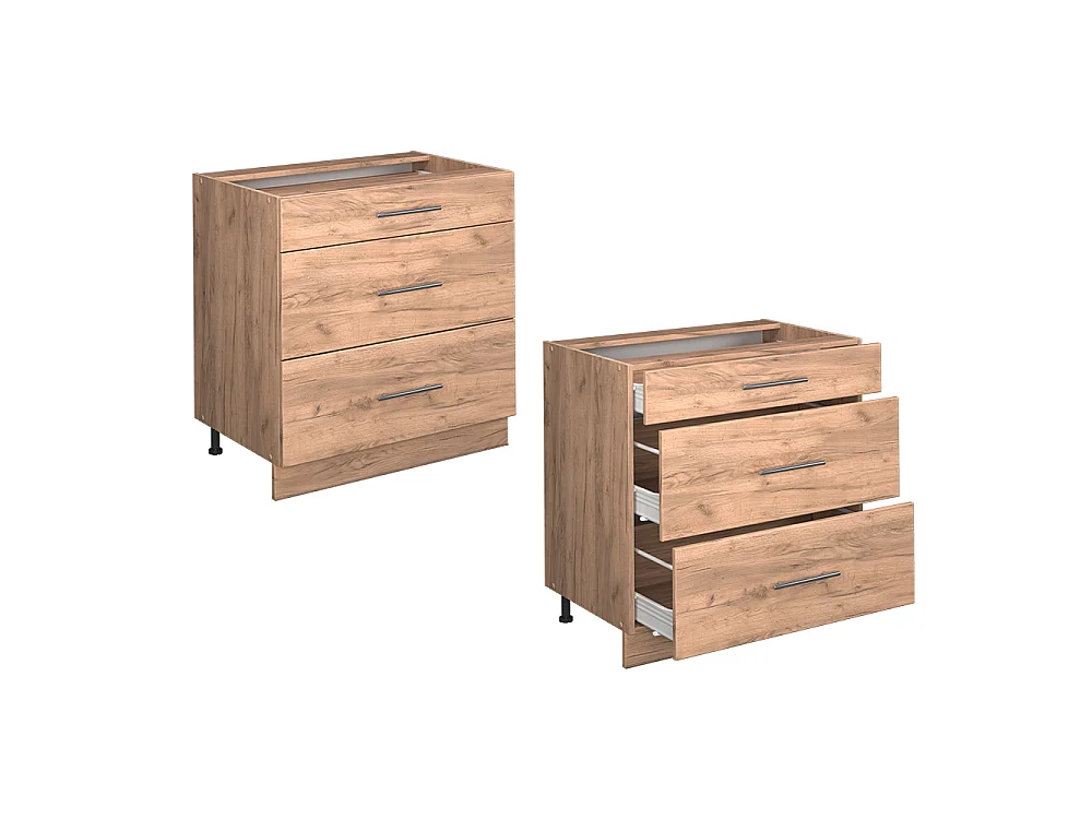 Køkkenskab gold power oak 80x51.6x82 fame-line