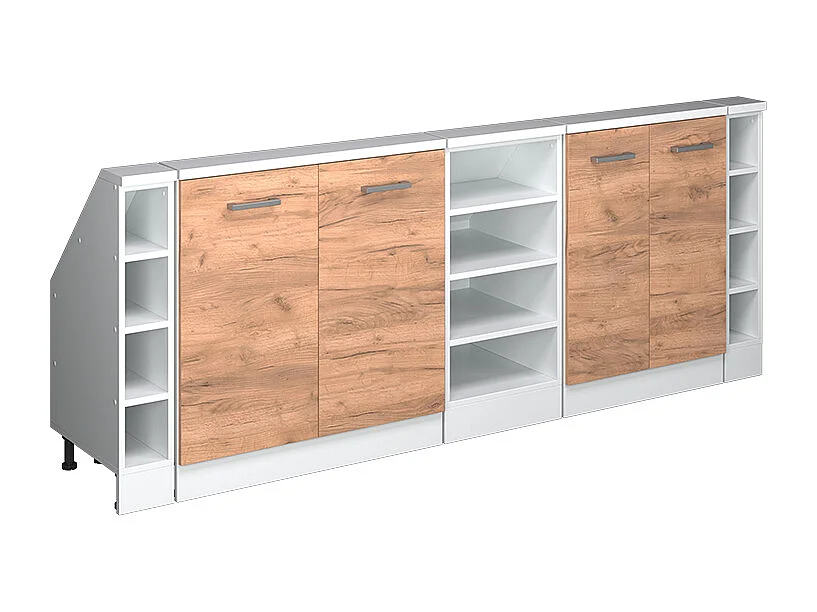Küchenschrank für Dachschrägen goldkraft eiche 210x46x81.6 r-line