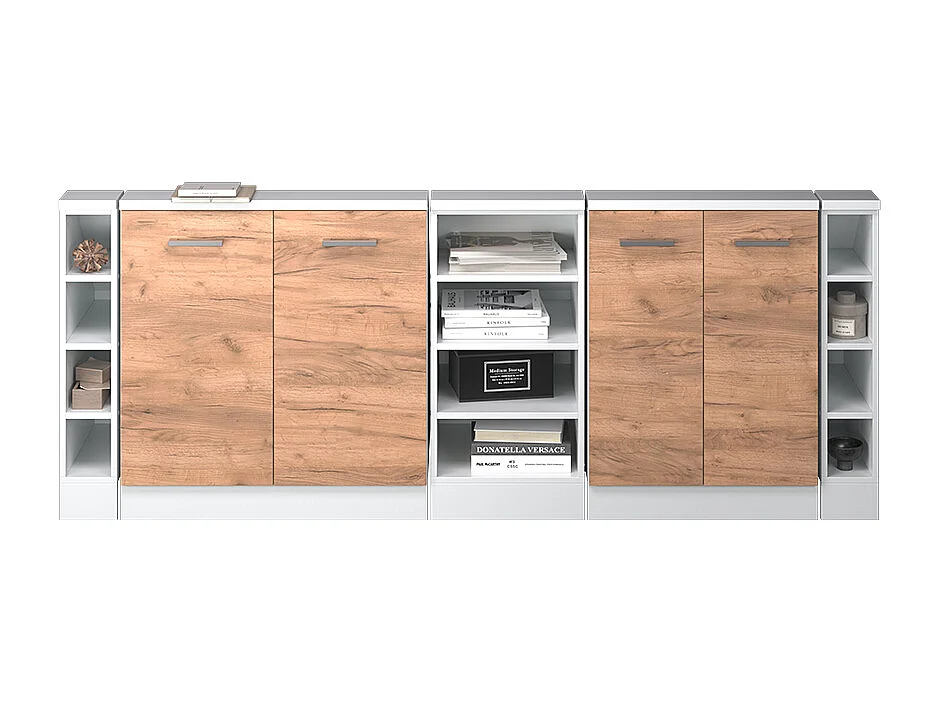 Küchenschrank für Dachschrägen goldkraft eiche 210x46x81.6 r-line