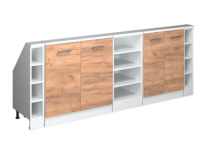 Küchenschrank für Dachschrägen goldkraft eiche 215x46x81.6 r-line