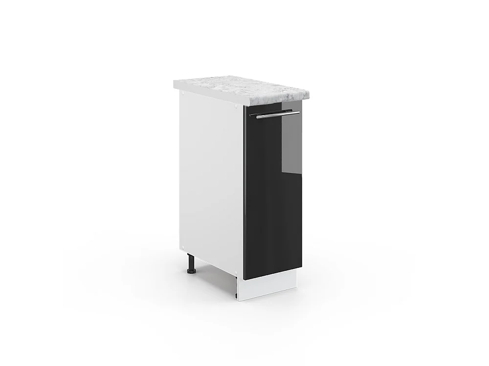 Meuble de cuisine anthracite haute brillance 30x60x82 fame-line