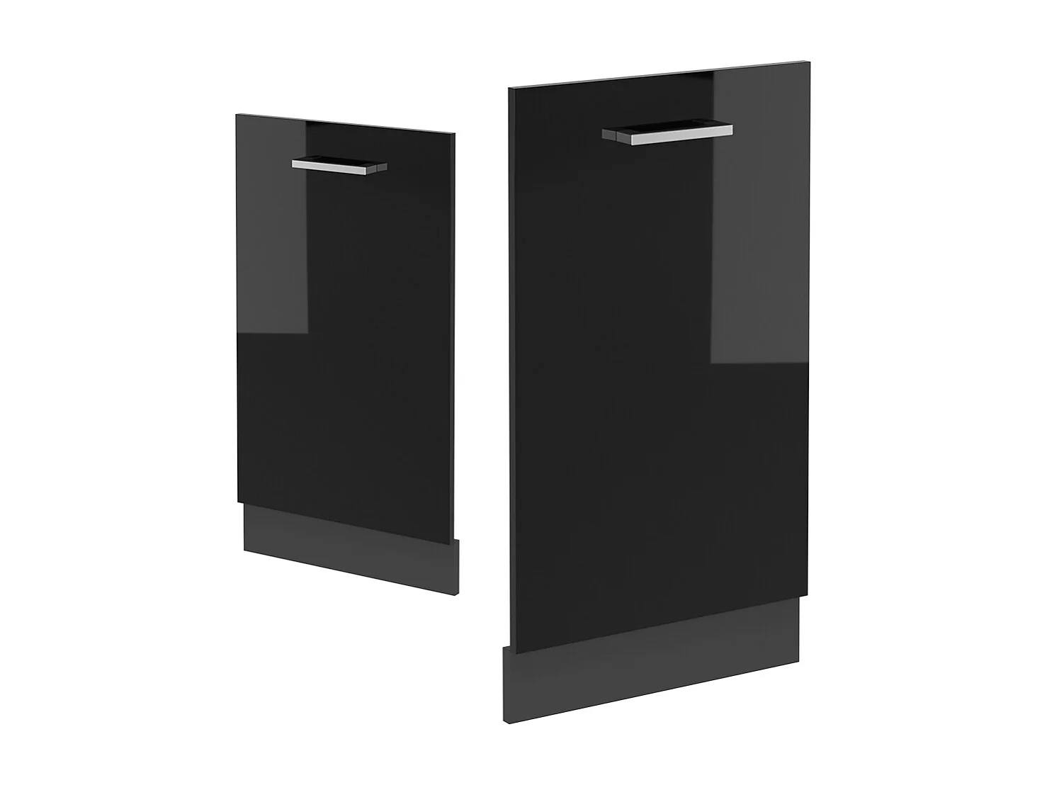 Façade de lave-vaisselle noir haute brillance 45x1.6x81.8 r-line