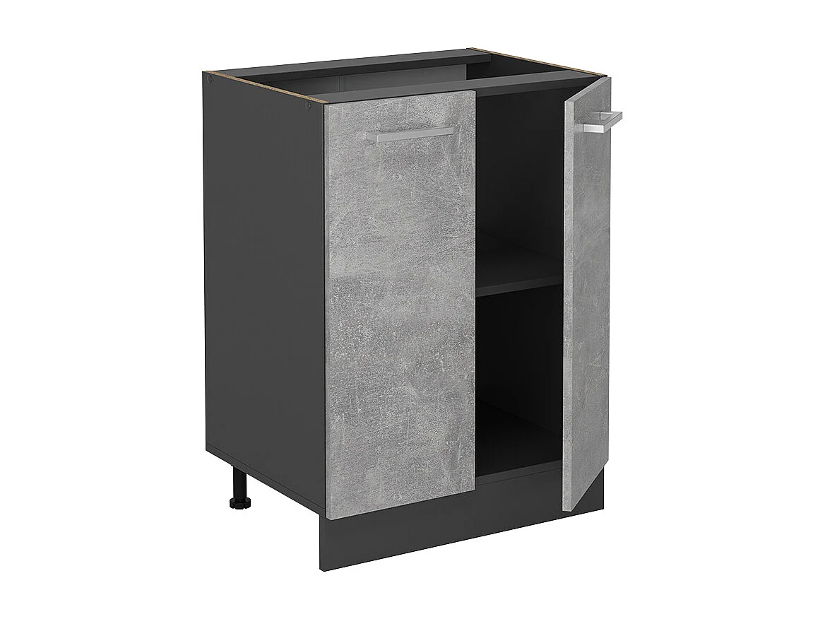 Meuble bas de cuisine béton 60x46x81.6 r-line