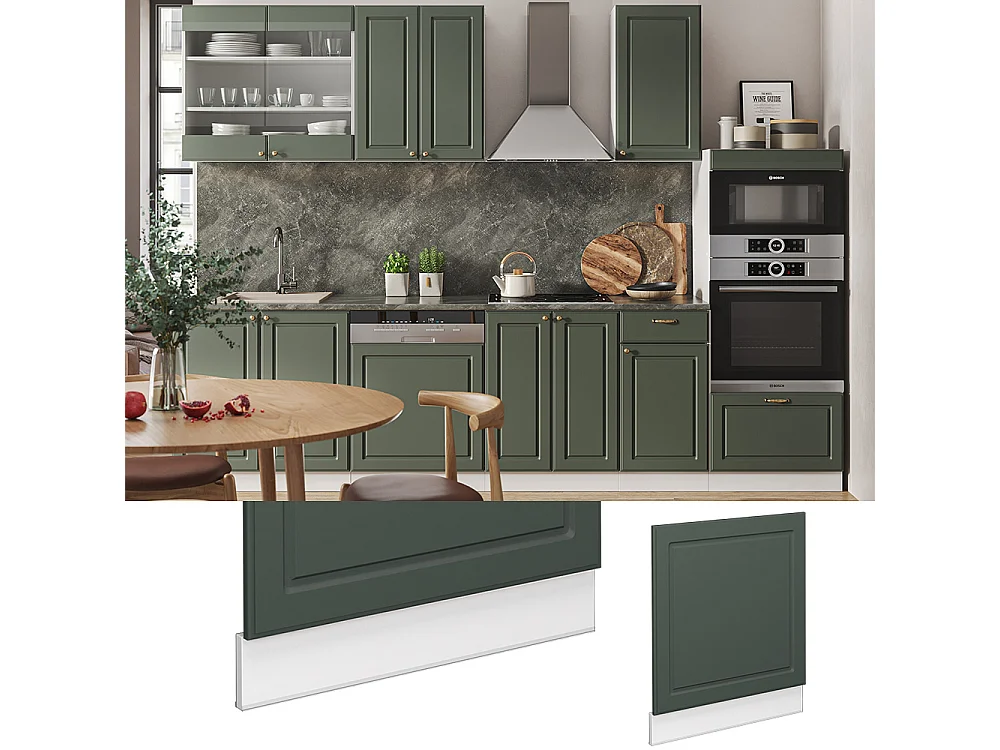 Panel frontal verde dorado casa de campo 60x1.6x67.4 fame-line