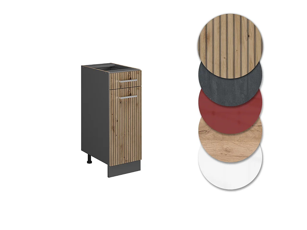 Mobiletto base per cucina rovere artigianale 30x60x81.6 r-line