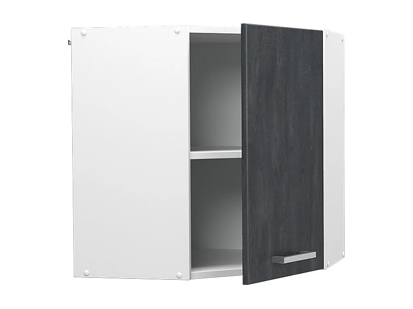 Armario colgante de esquina hormigón negro 57x34.1x60 r-line