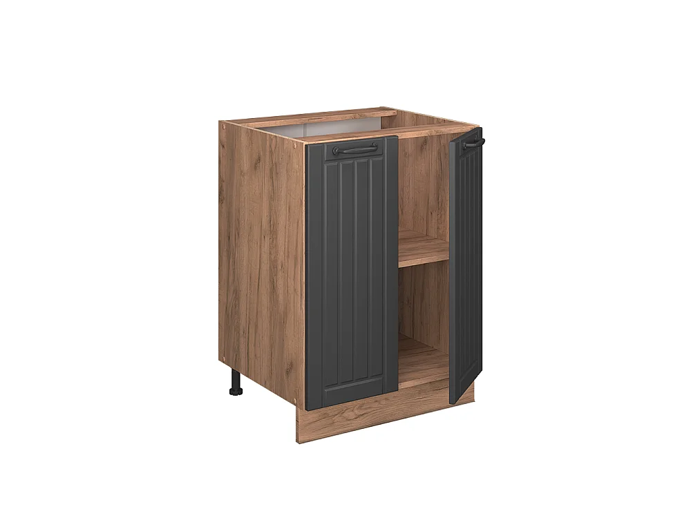Meuble bas de cuisine gris foncé 60x60x82 fame-line