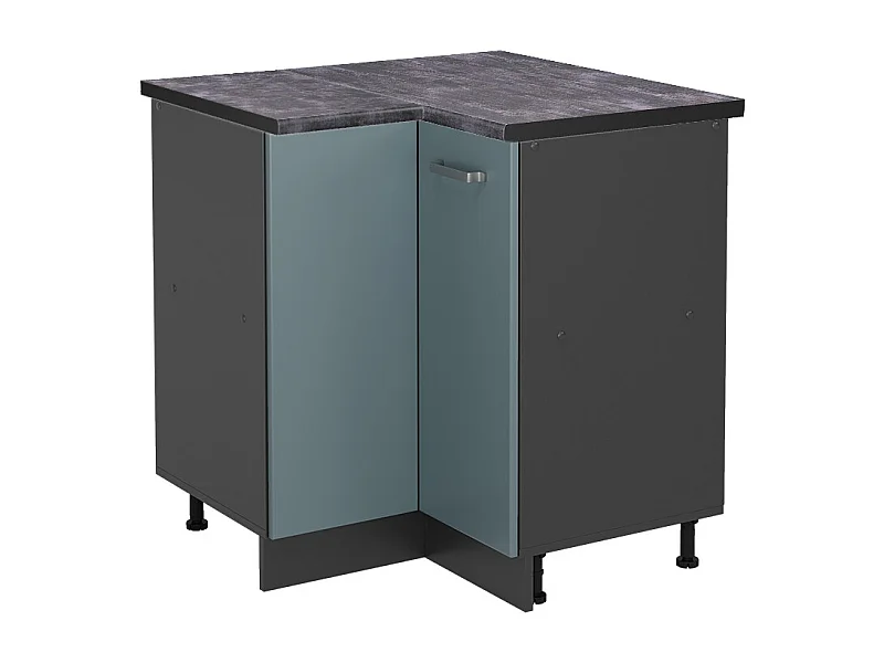 Armario de esquina gris azulado 75.6x60x81.6 r-line