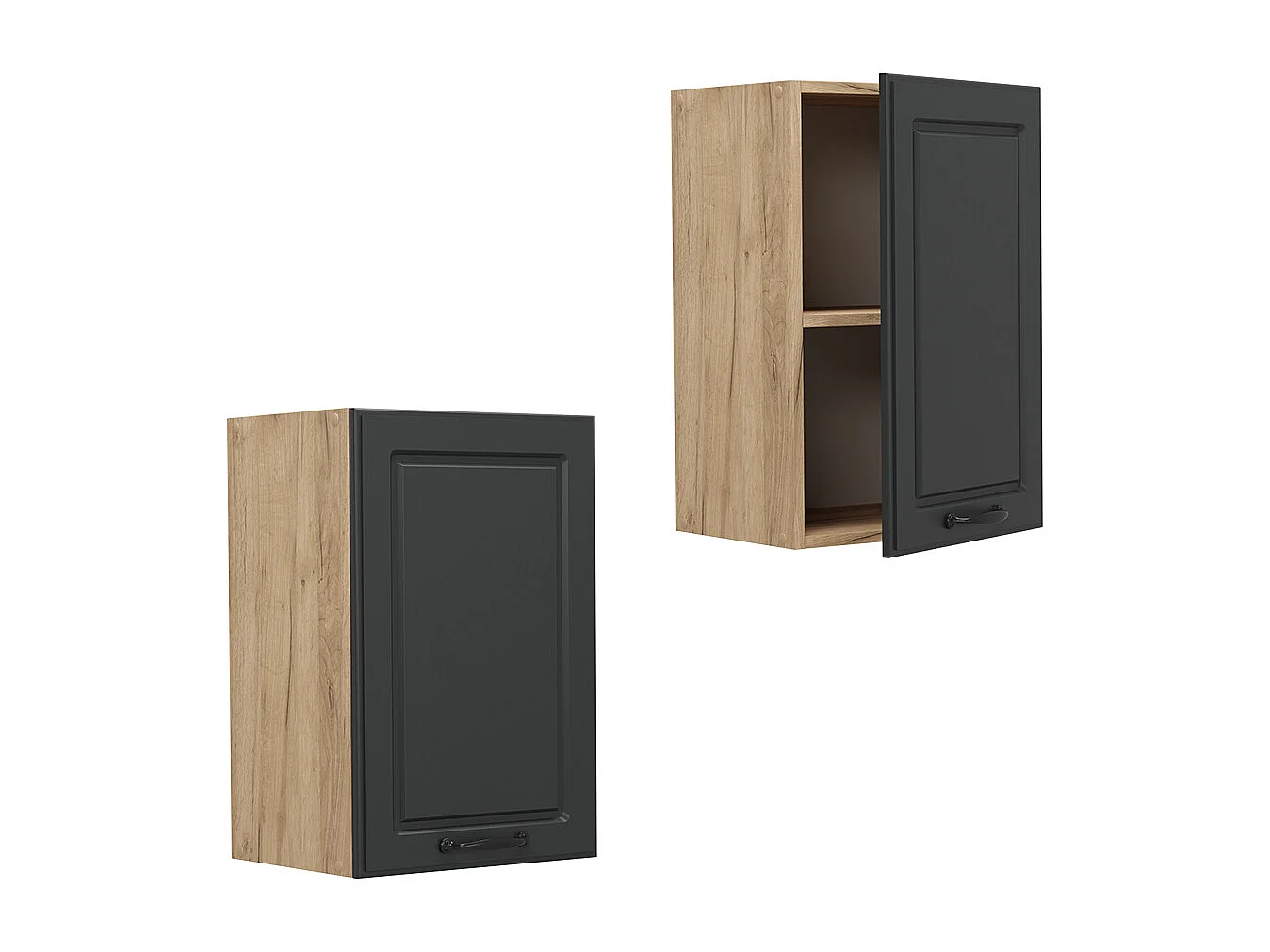 Elément haut de cuisine anthracite campagne 40x31x60 r-line