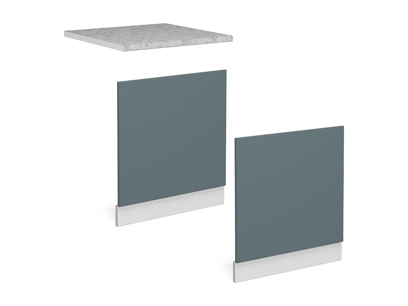 Façade bleu-gris 60x1.6x57.2 r-line