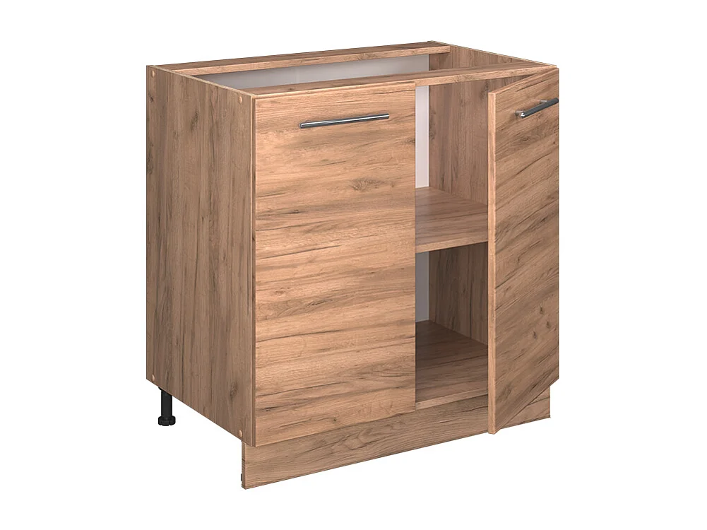 Meuble bas de cuisine chêne de force doré 80x51.6x82 fame-line