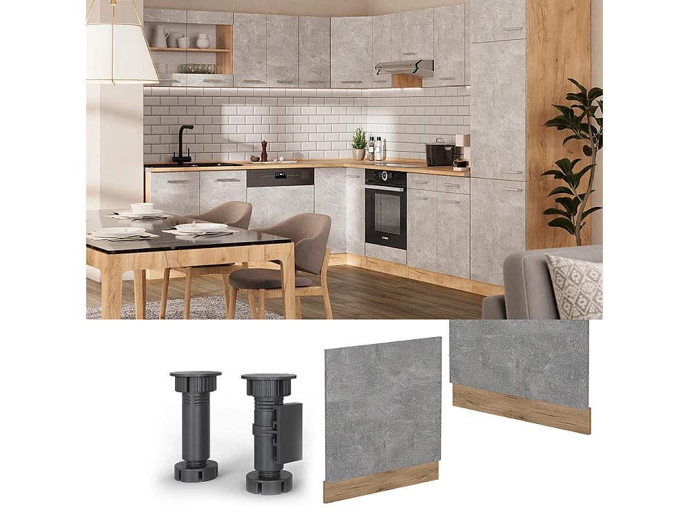 Pannello frontale calcestruzzo 60x1.6x57.2 r-line