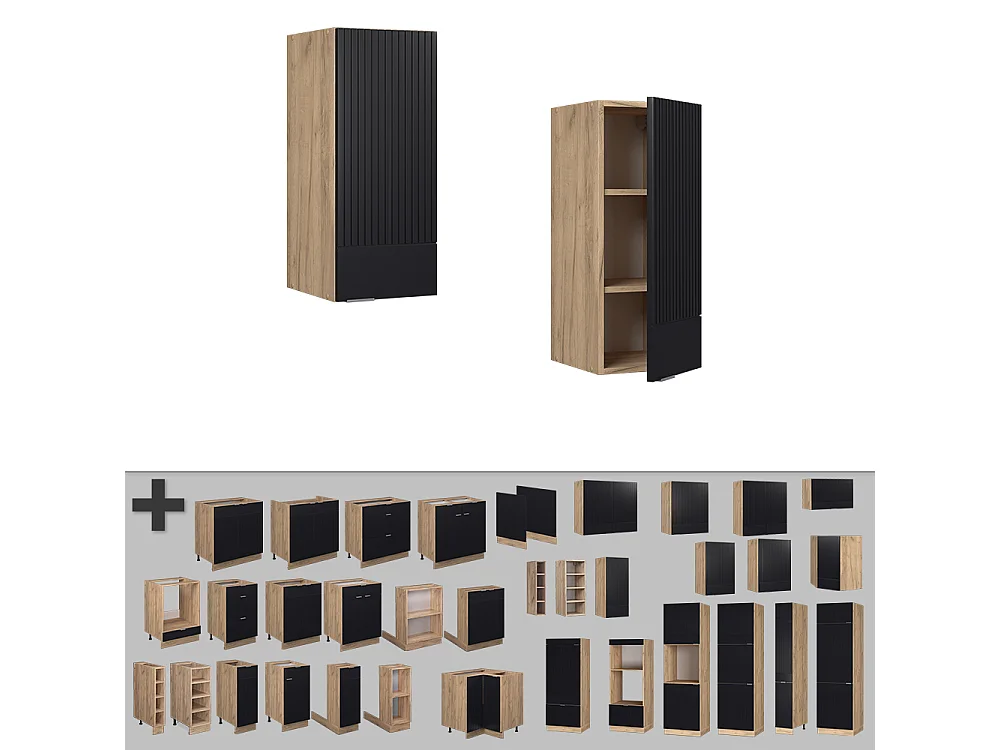 Armario colgante rayas negras 30x34.1x72 fame-line