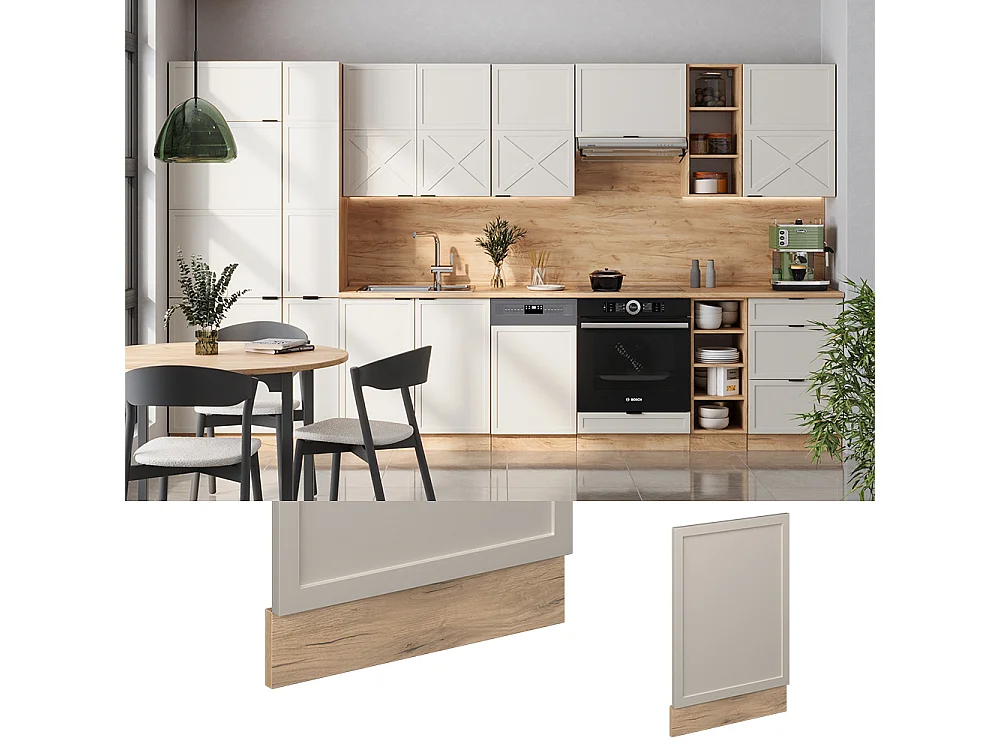 Façade grisbeige 45x1.6x67.4 fame-line