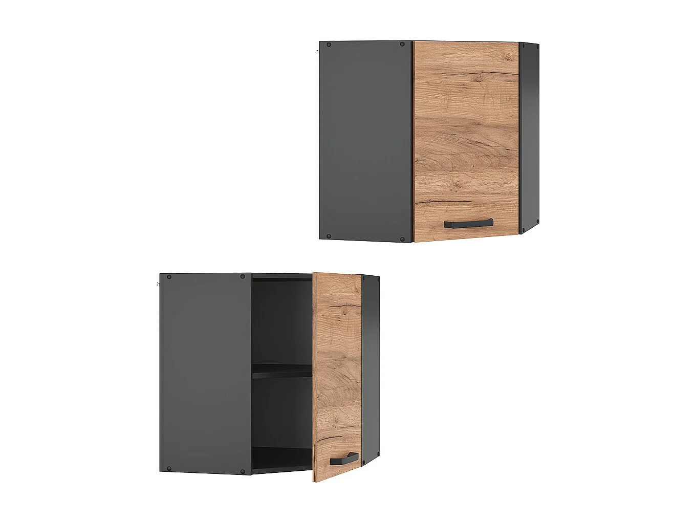 Armario colgante de esquina roble dorado 57x34.1x60 r-line